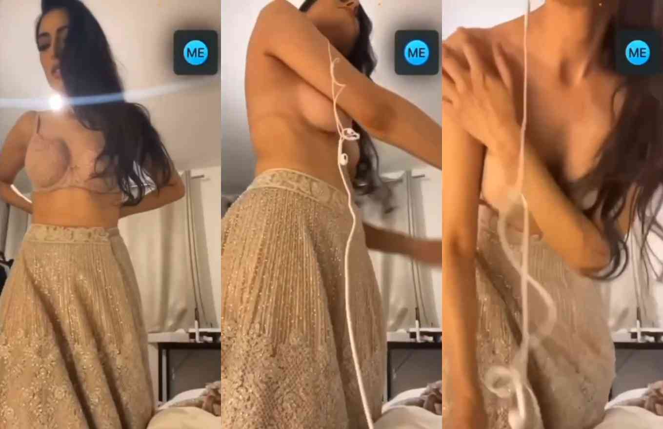 Sexy Slim Girl Showing Her Boobs