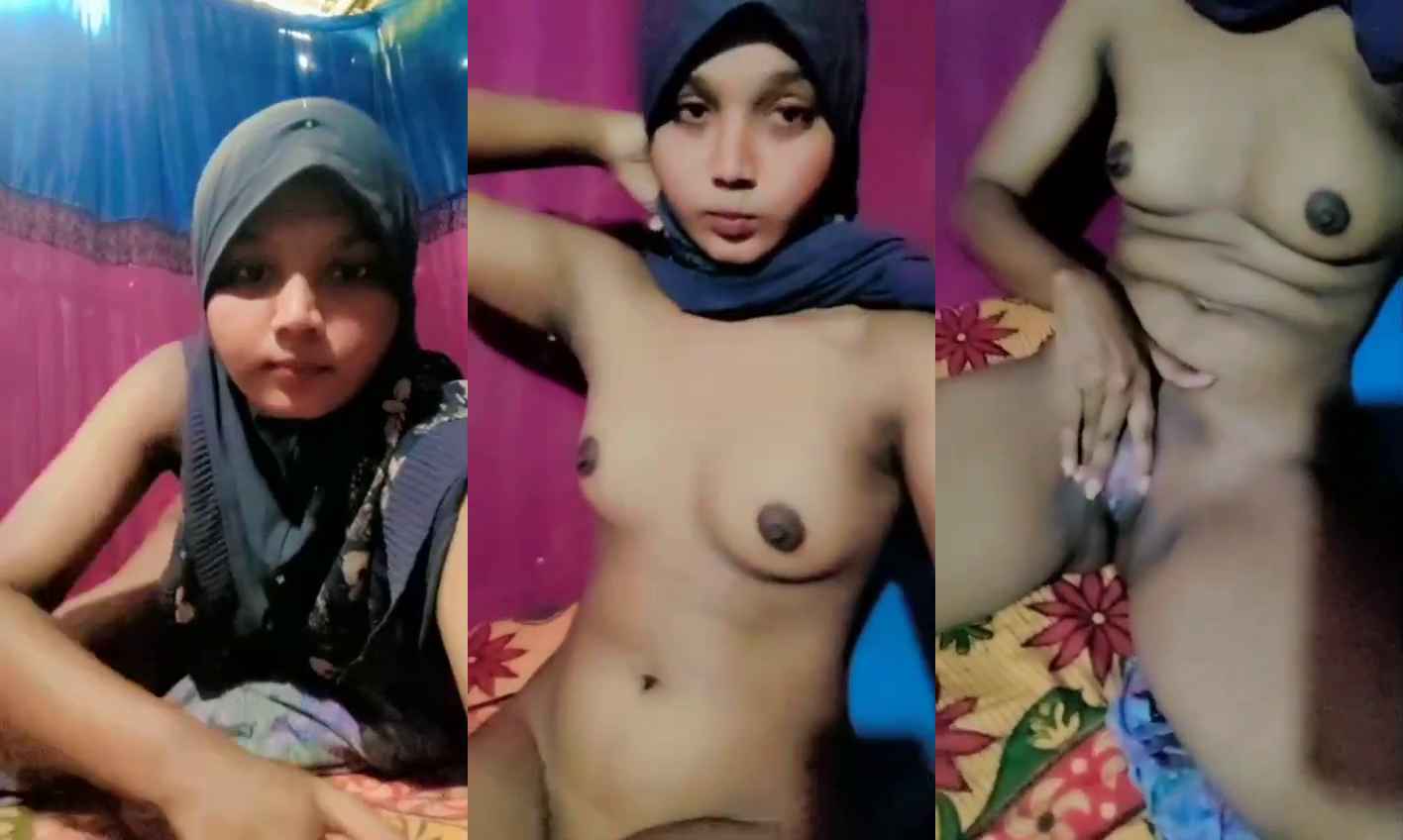 Skinny Desi teen 18+ Hijab Girl Pussy and Small Boobs